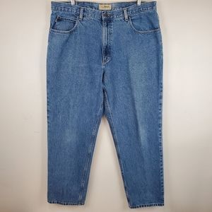 LL Bean Natural Fit Blue Denim Jeans Size 38x30 Mens Outdoor